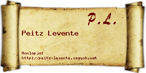 Peitz Levente névjegykártya